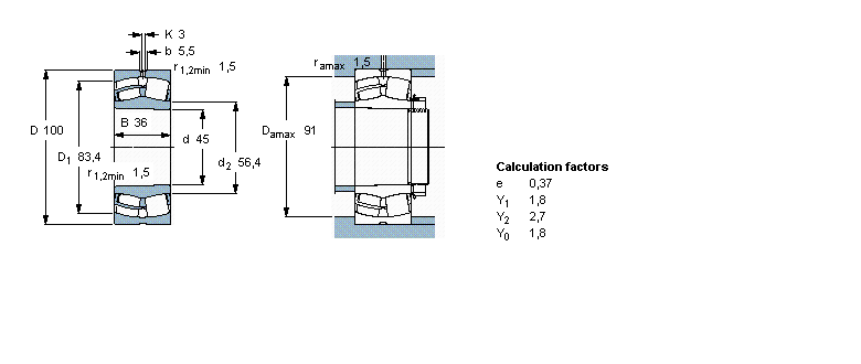 رولبرینگ 22309ek